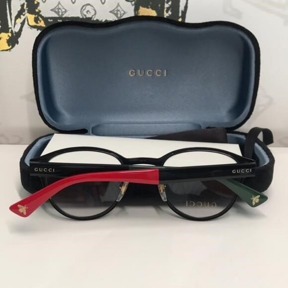 Gucci GG0161O 002 – Gloss Black with Green & Red Web Stripes | 48-23-145 | New A - Picture 11 of 11